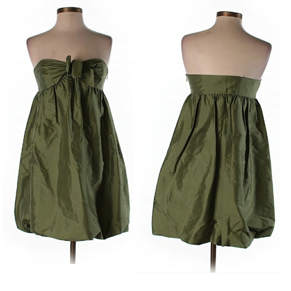 Rich Green Strapless Dress - Picture 1 of 2