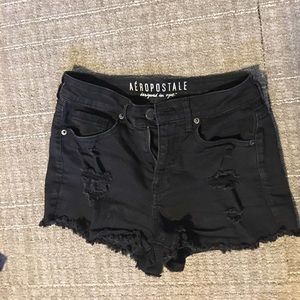 High Waisted Black Shorts