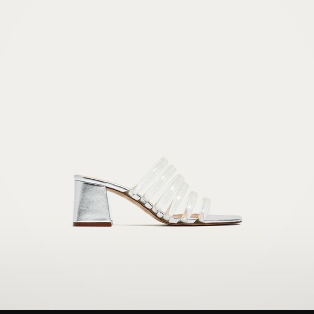 ISO ZARA clear vinyl sandals