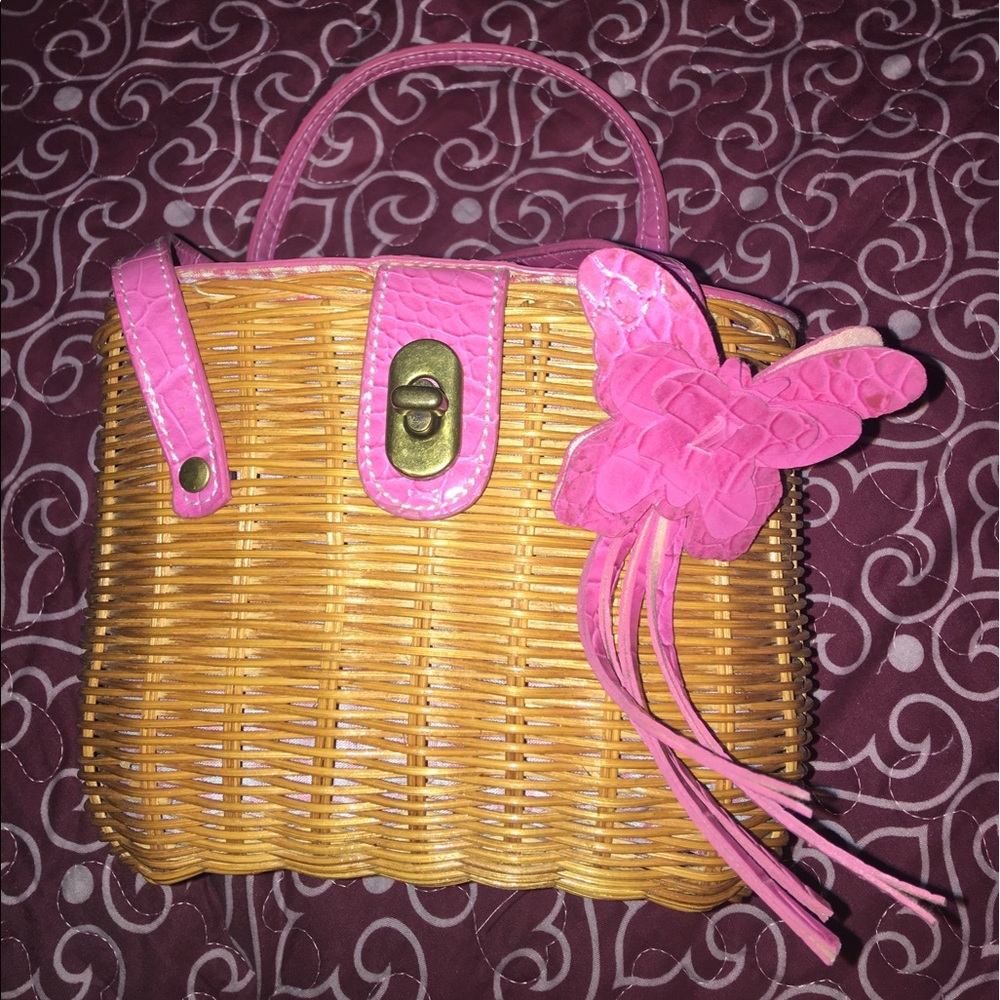 Wicker Picnic Basket Inspired Purse