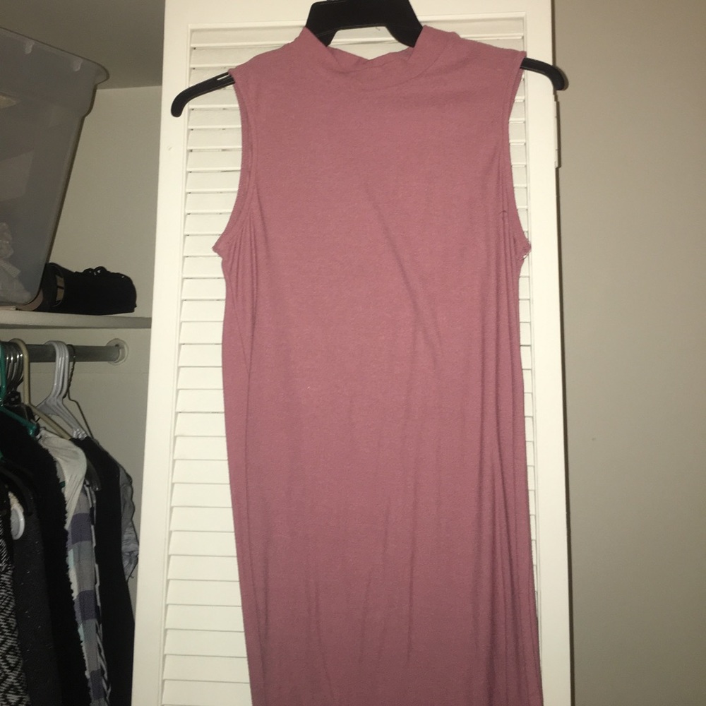 Blush high neck dress