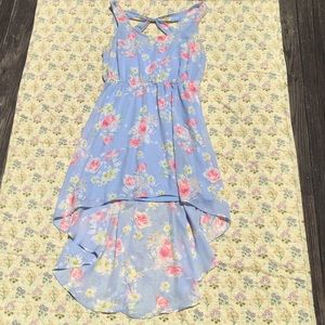 Pastel Floral High-Low Dress