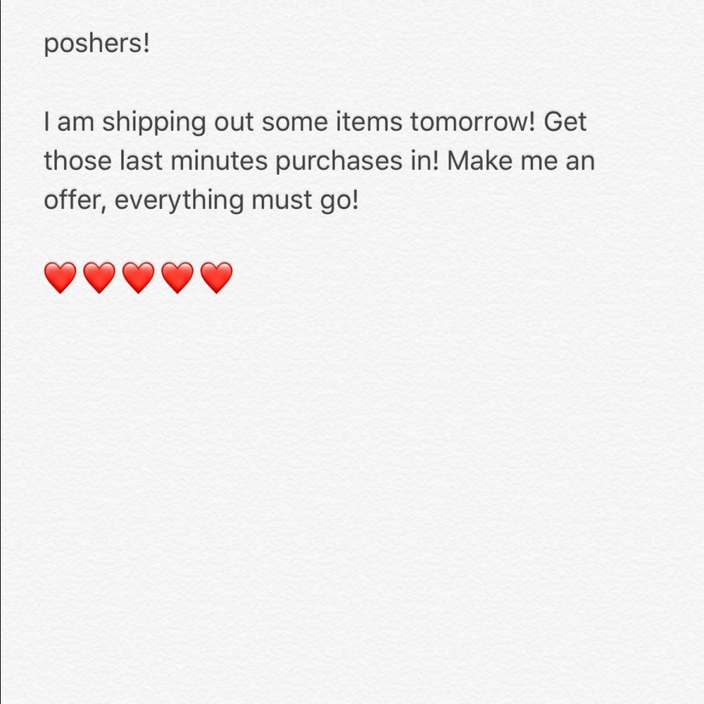 GET THOSE OFFERS IN!
