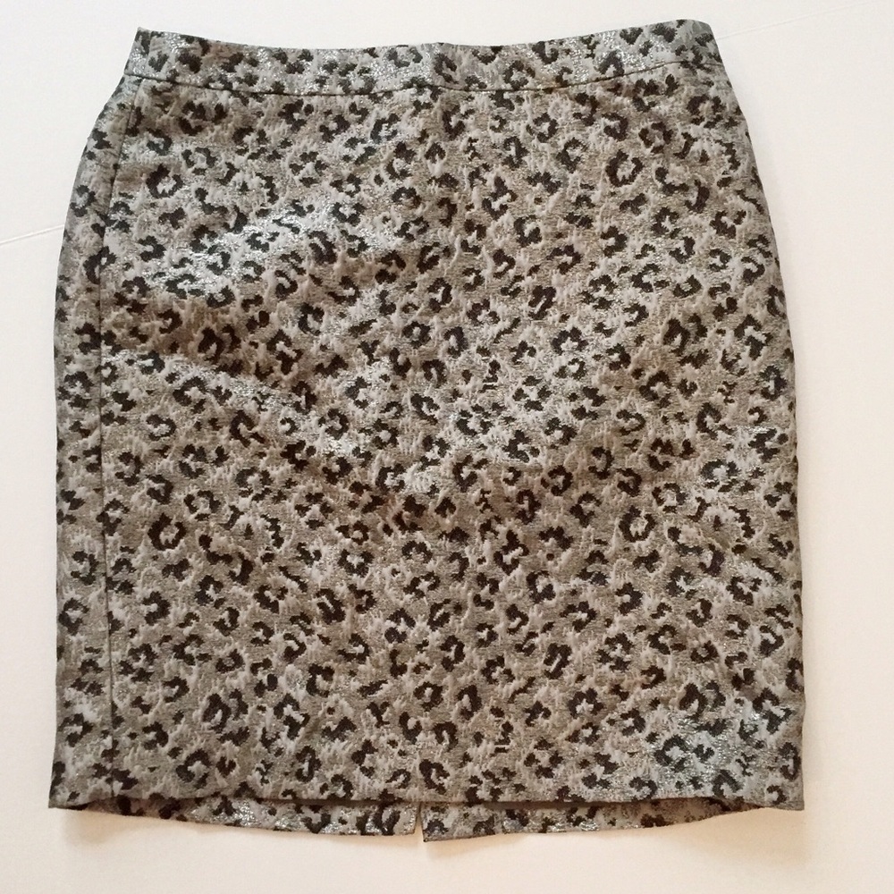 Loft leopard print skirt