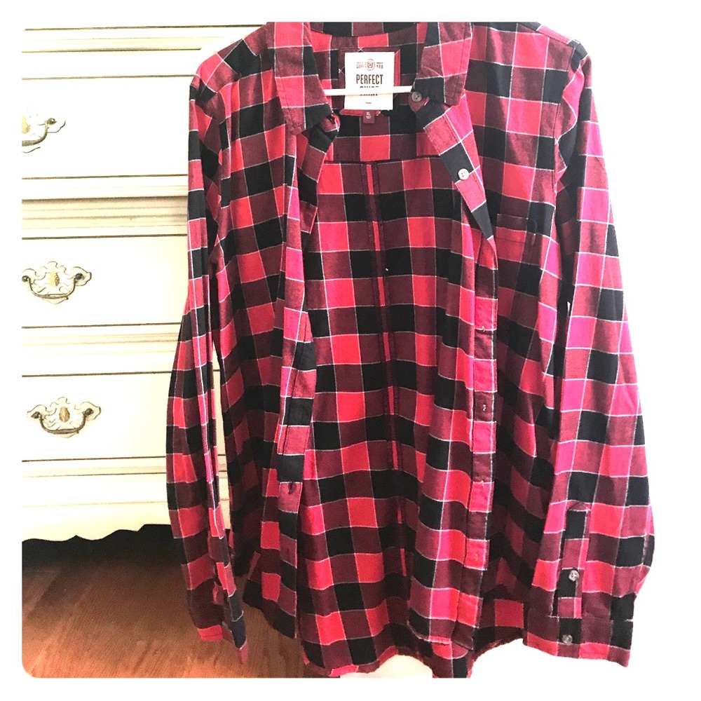 Red and Black oversized flannel