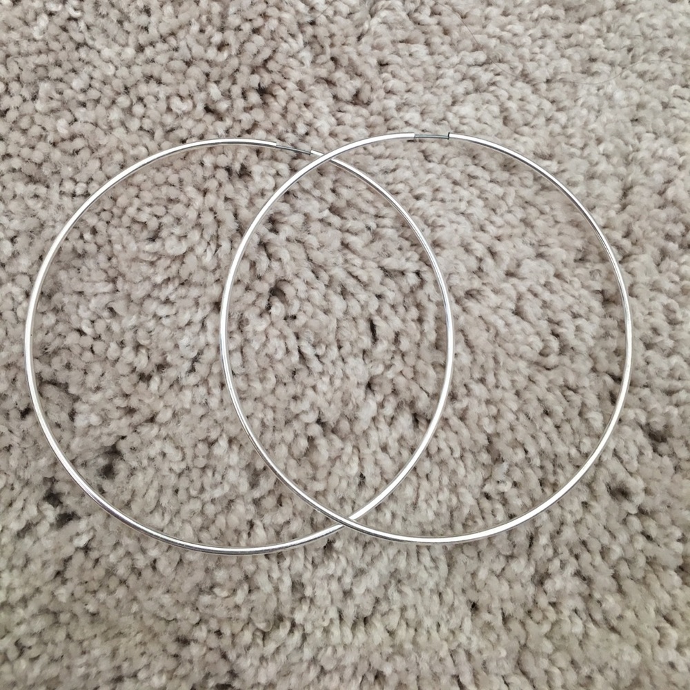 silver hoops