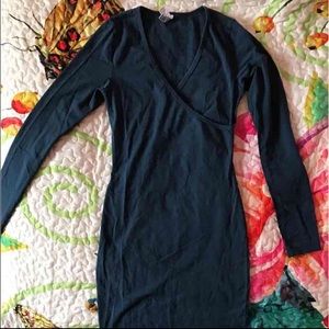 American apparel Long sleeve criss-cross dress