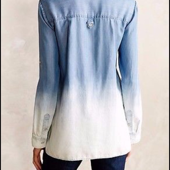 Zipped Lace Chambray Button Down by Holding Horses - Picture 3 of 8