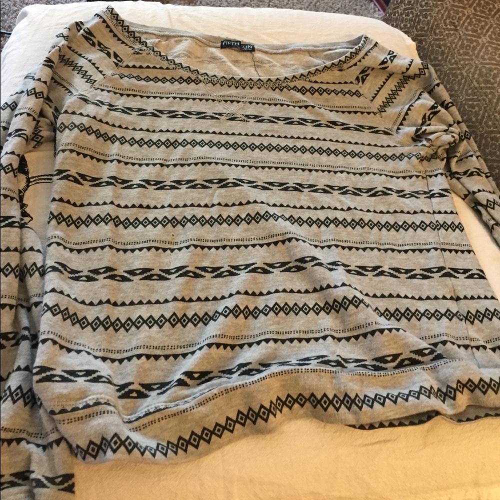 Tribal Crop Top long sleeve