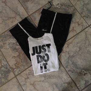 YOUTH XL NIKE DRIFIT PANTS W/shirt