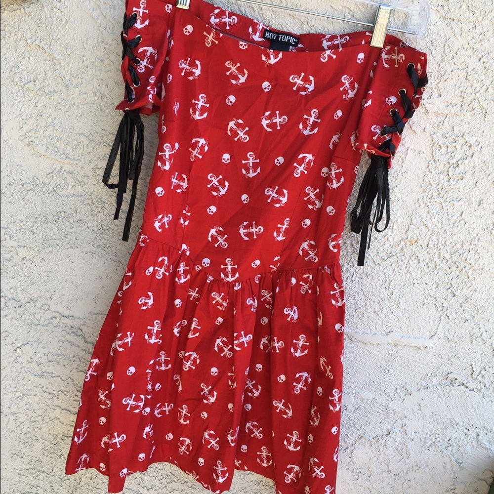 Red Sailor Pin Up Dress