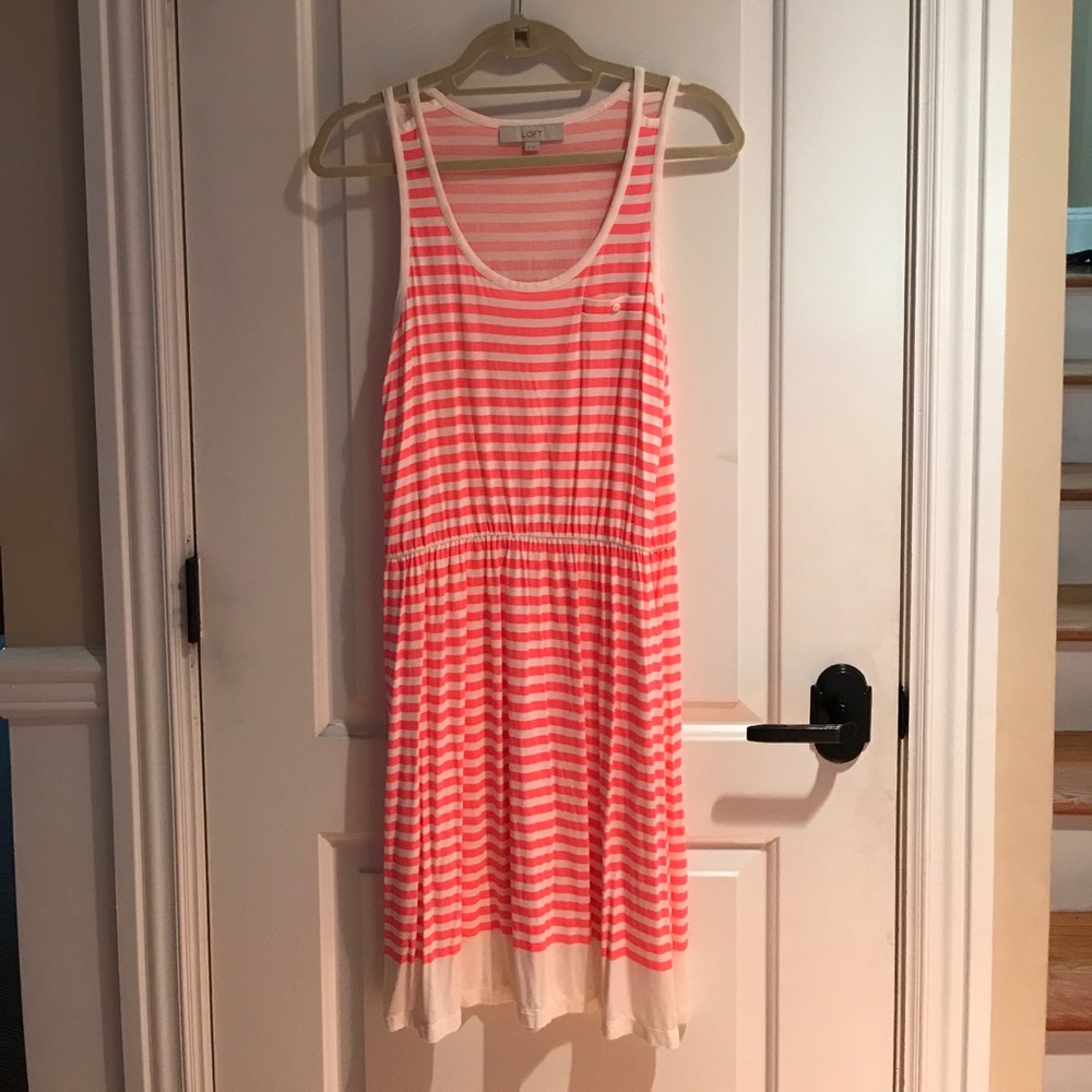 Pink and cream cotton sundress