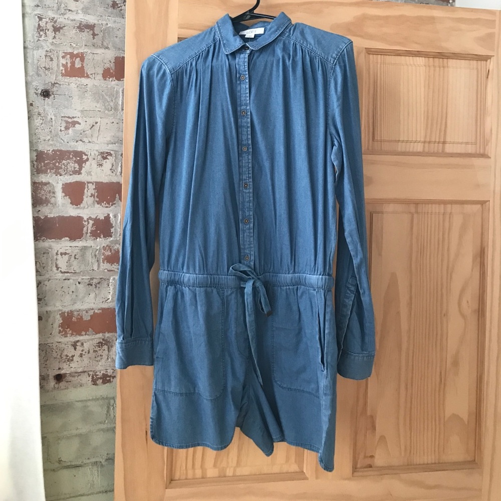 LOFT chambray romper