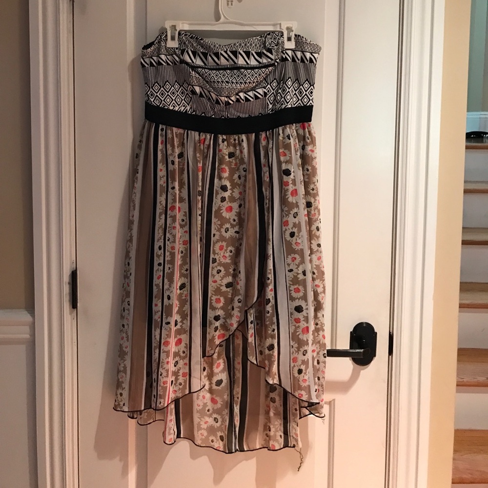 Strapless high/low dress