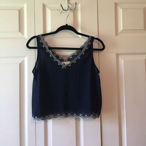 Blue crop top
