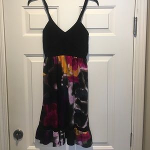 Black and floral print dress