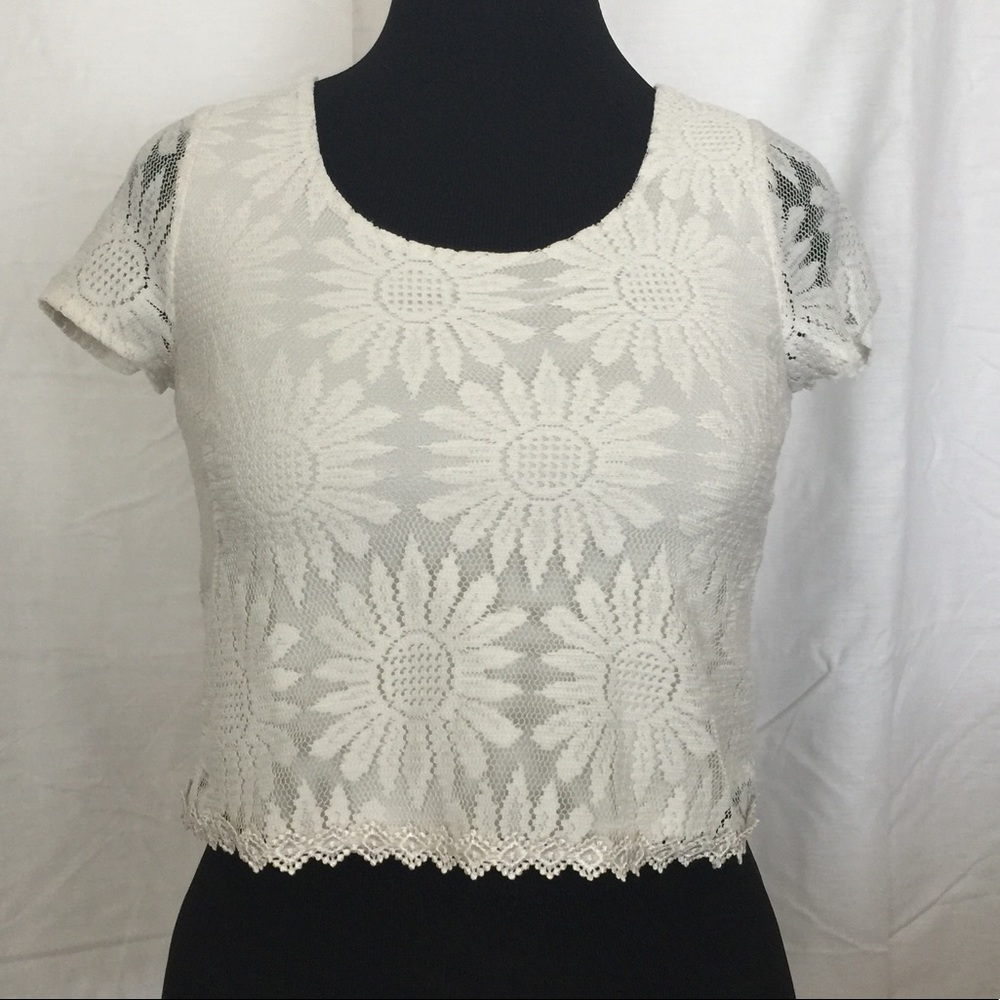 Crocheted Lace Crop Top