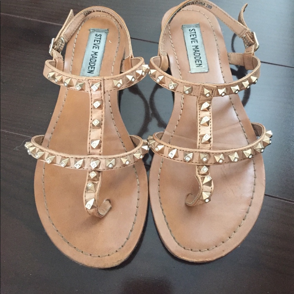 Steve Madden Stud Flat Sandals (Sabela)