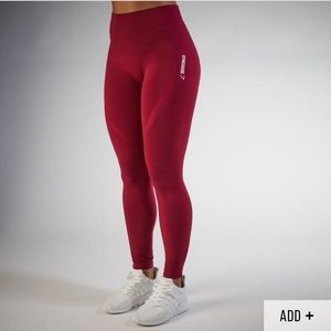 Gymshark seamless leggings xs in red