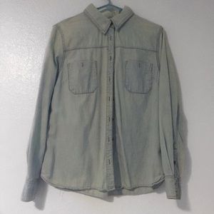 Button Up Denim Flannel
