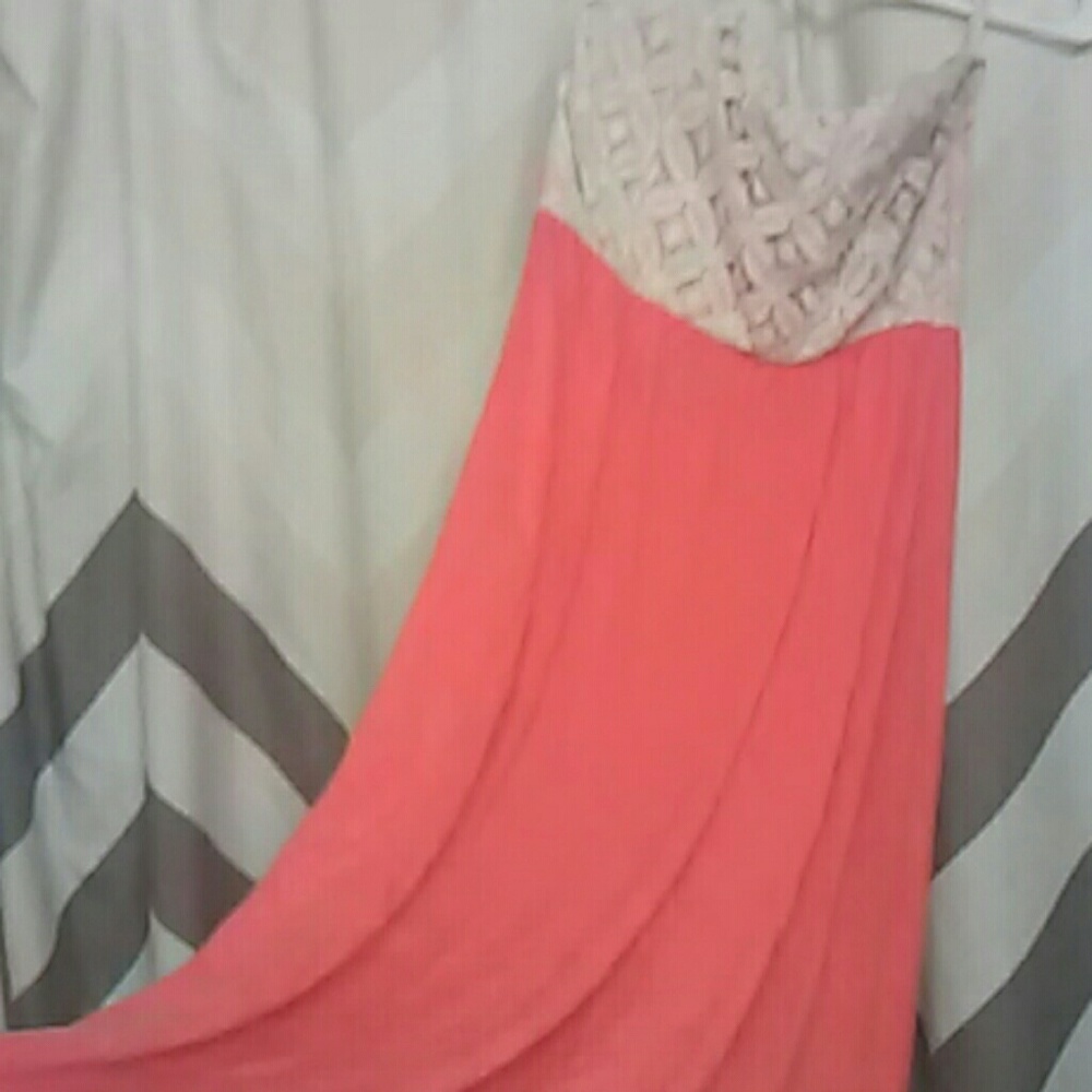 Strapless Coral Pink Dress
