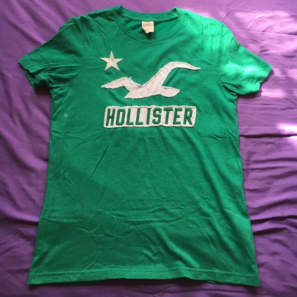 Green Hollister Logo t shirt Small