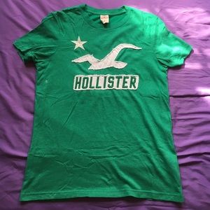 Green Hollister Logo t shirt Small