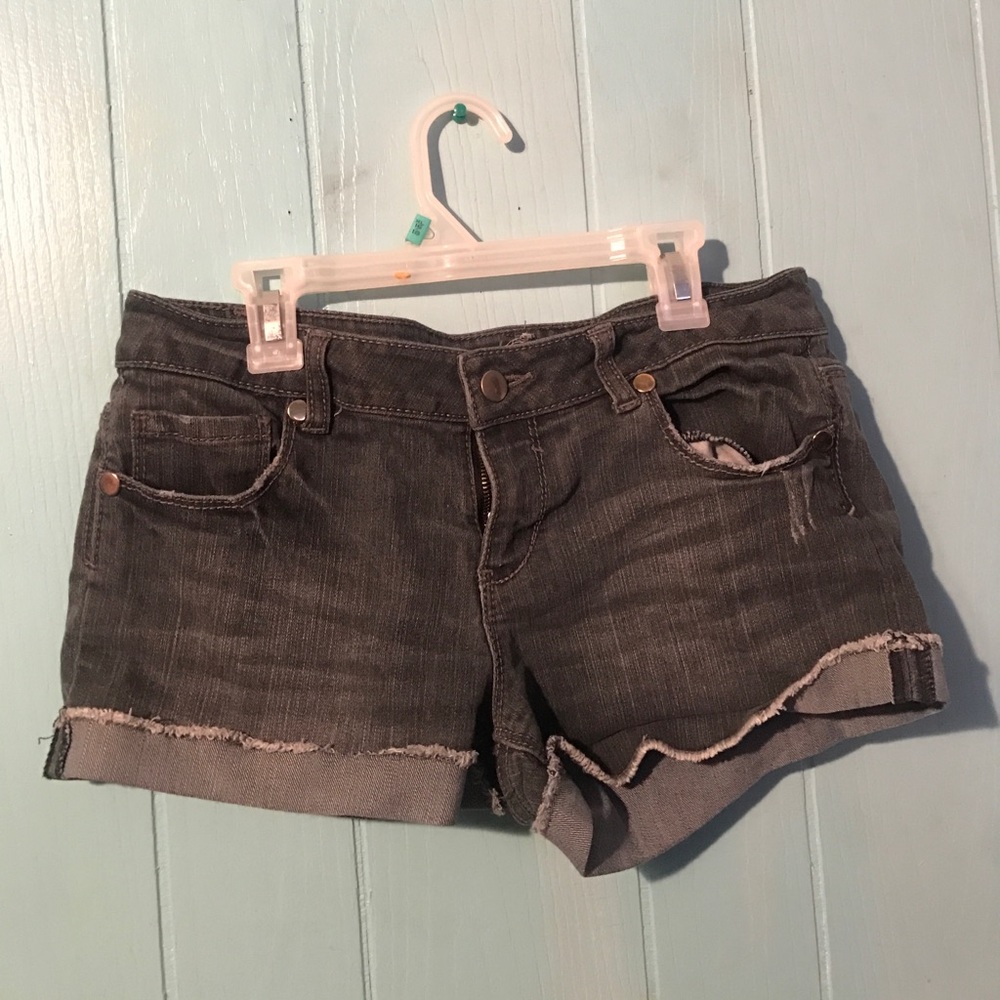 Black Jean Shorts