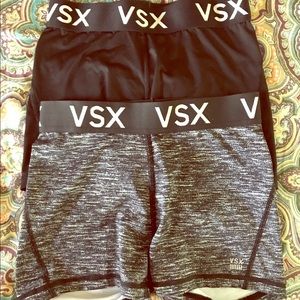 Two pairs of Victoria Secret compression shorts