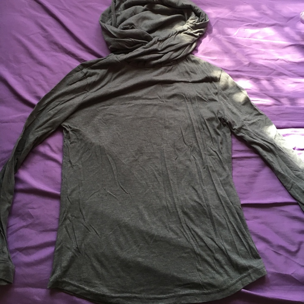 Grey Long Sleeve with Scarf attached