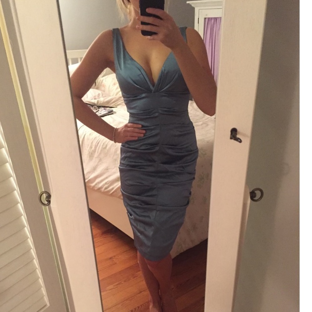 Xscape Women's Blue Cocktail Dress