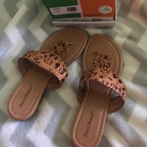 Cute leopard sandals