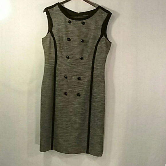 Tahari  houndstooth sheath dress - Picture 2 of 4