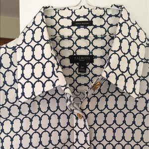Talbots Patterned Button Down