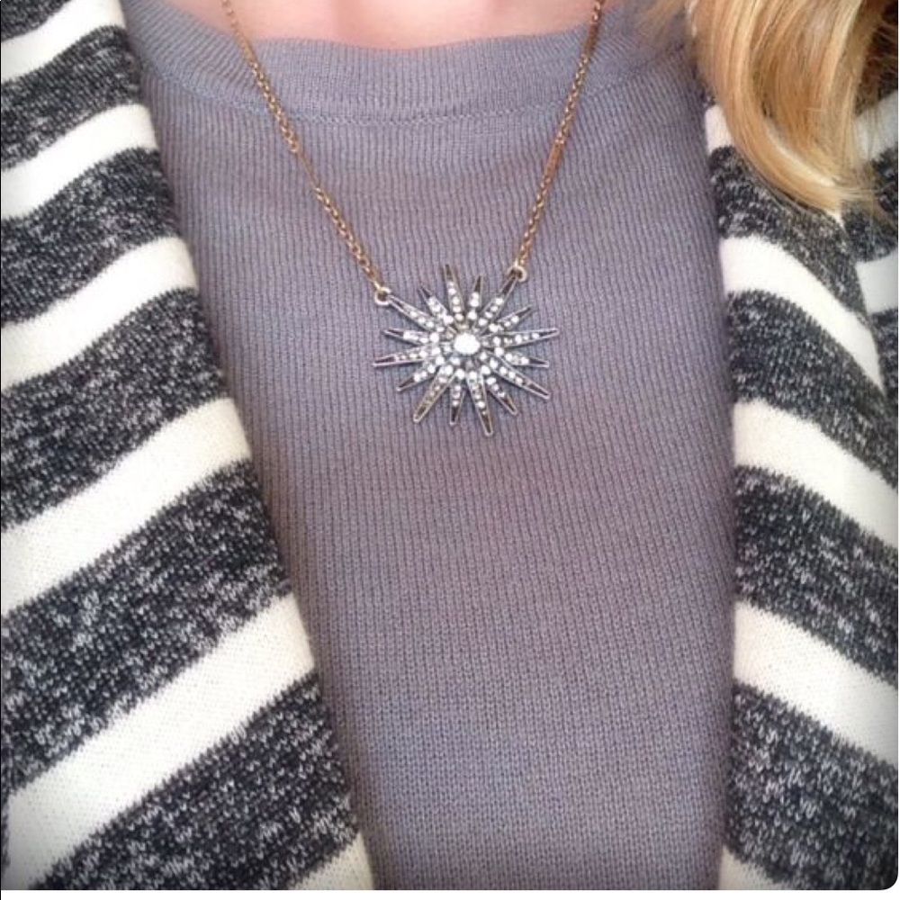 Sunburst gold necklace