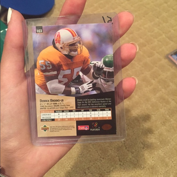 derrick brooks card. 1 of 5 in the world - Picture 2 of 2