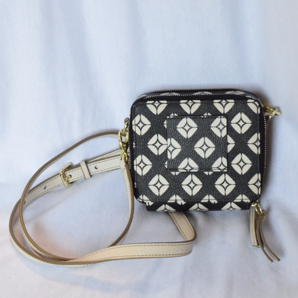 Fossil Black&White Crossbody Wallet Purse