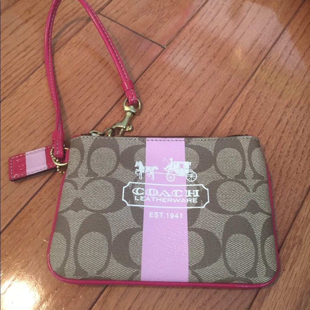 Pink Coach wristlet!