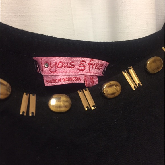 Girls Size Small Black/Gold Joyous & Free Dress. - Picture 5 of 6