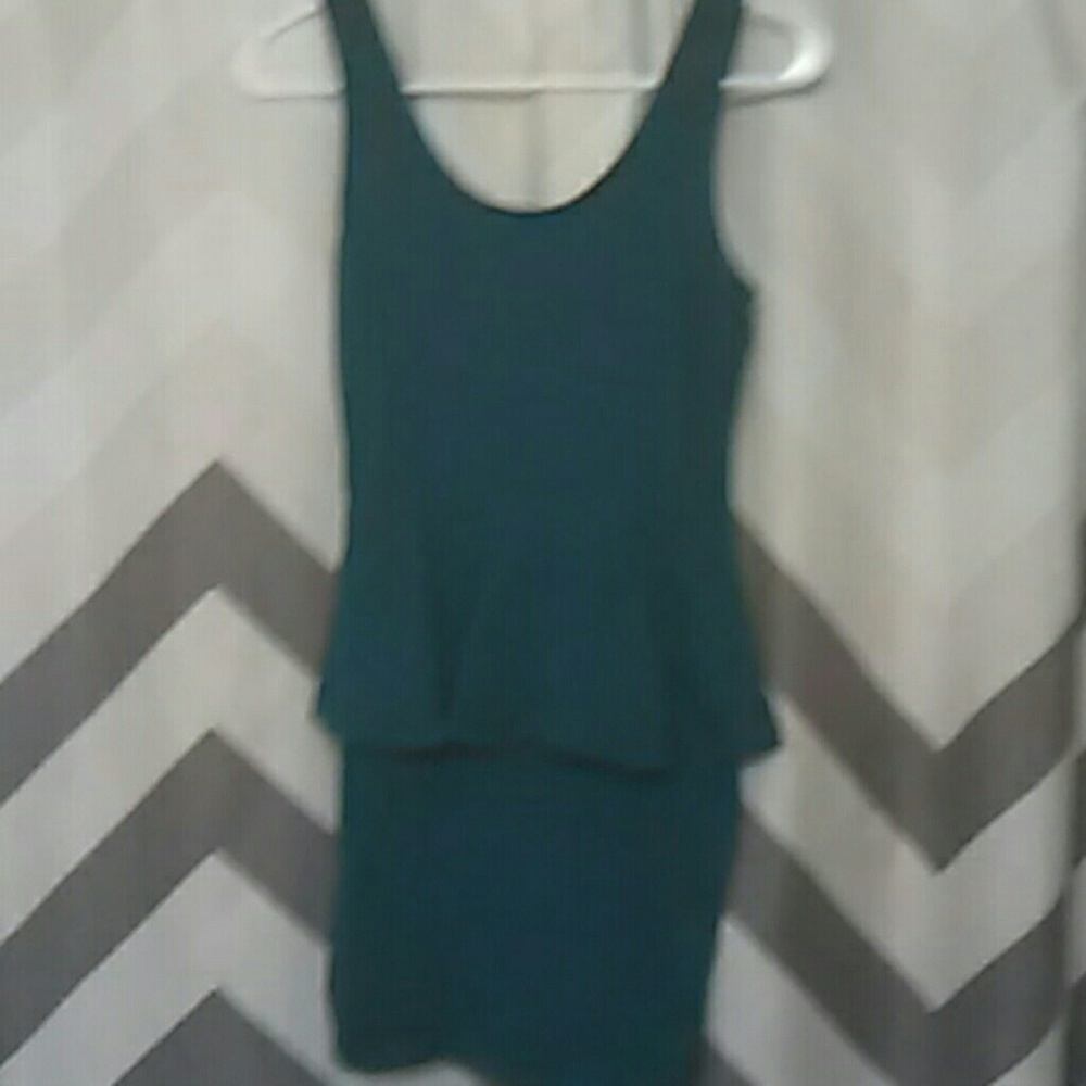 Teal Pemplum Dress