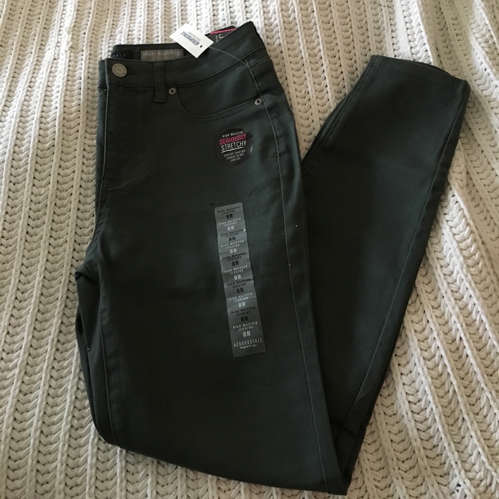 NWT forest green high waisted ankle jegging