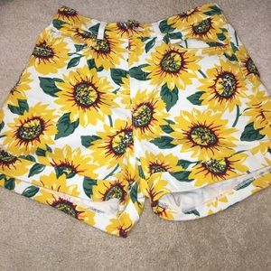 American Apparel High Waisted Sunflower Shorts