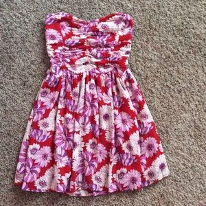 Short summery strapless dress