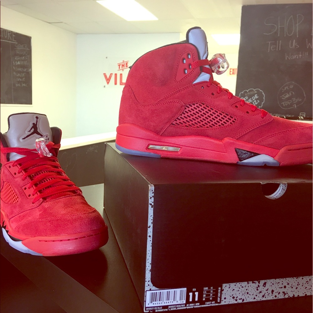 Retro Fire Red 5's - Picture 2 of 4