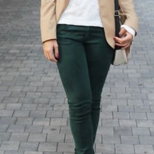 Bershka Dark Green Skinny Jeans