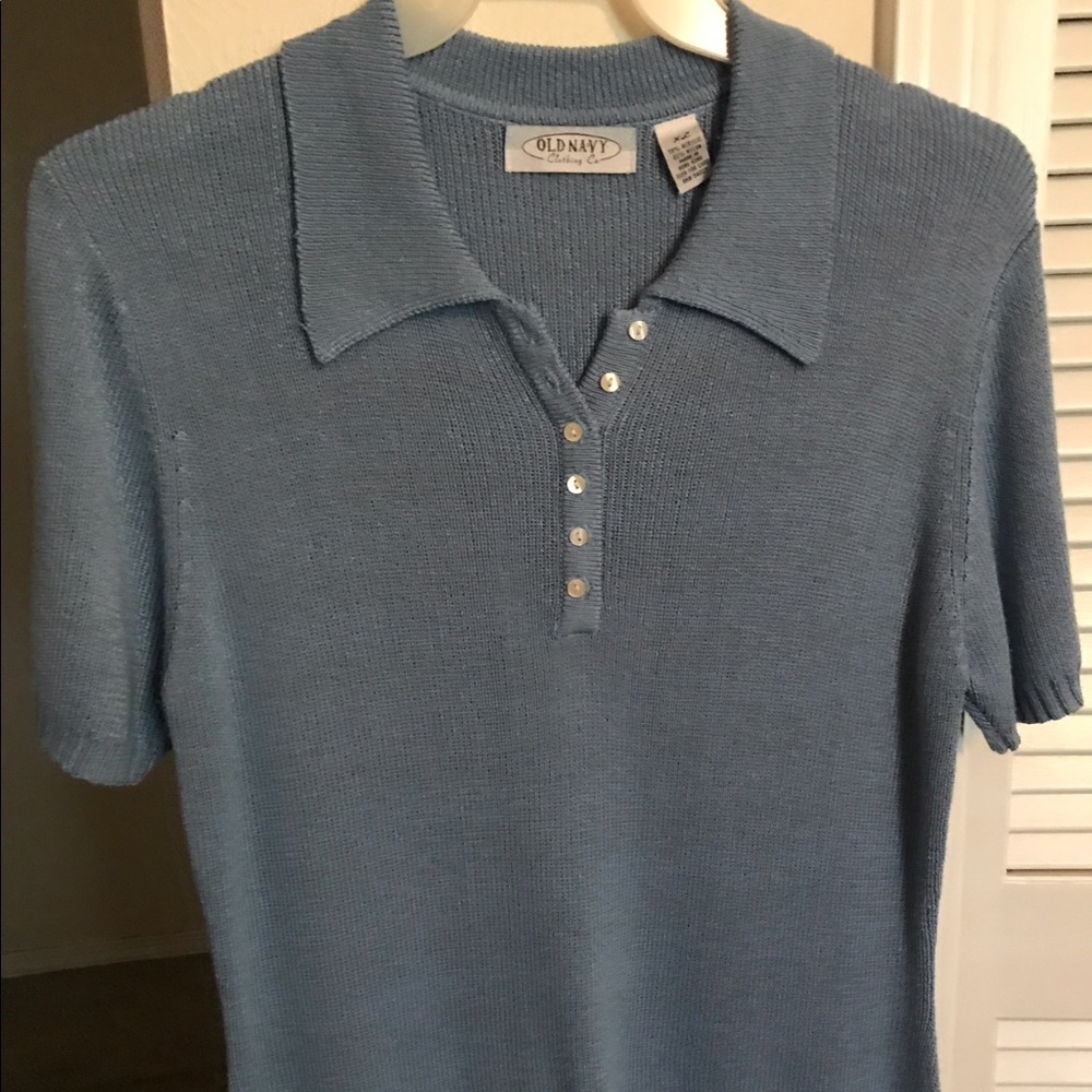 Women's Old Navy XL Blue Short sleeve sweater