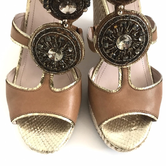 Vince Camuto Embellished Platform Wedge Sandal 8.5 - Picture 2 of 6