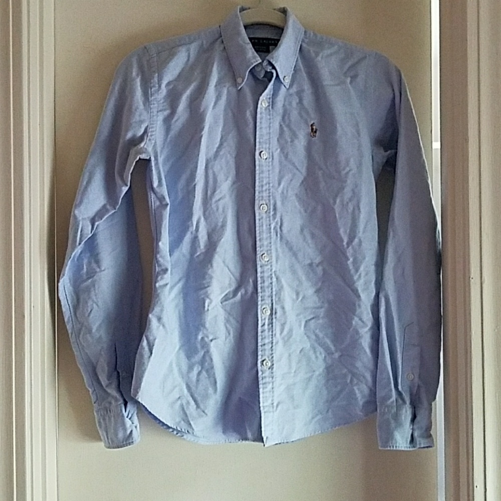 Ralph Lauren slim fit button down light blue