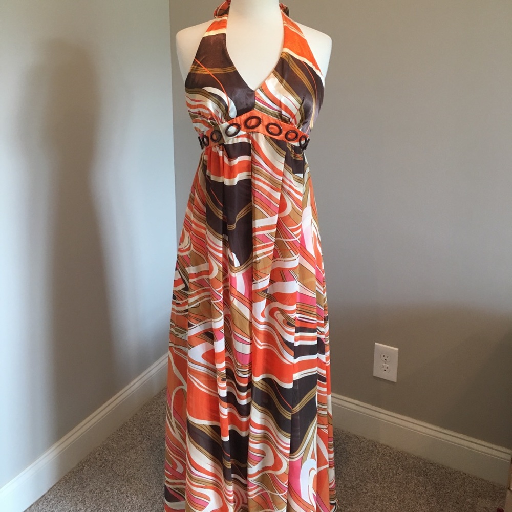 Halter flowy maxi dress