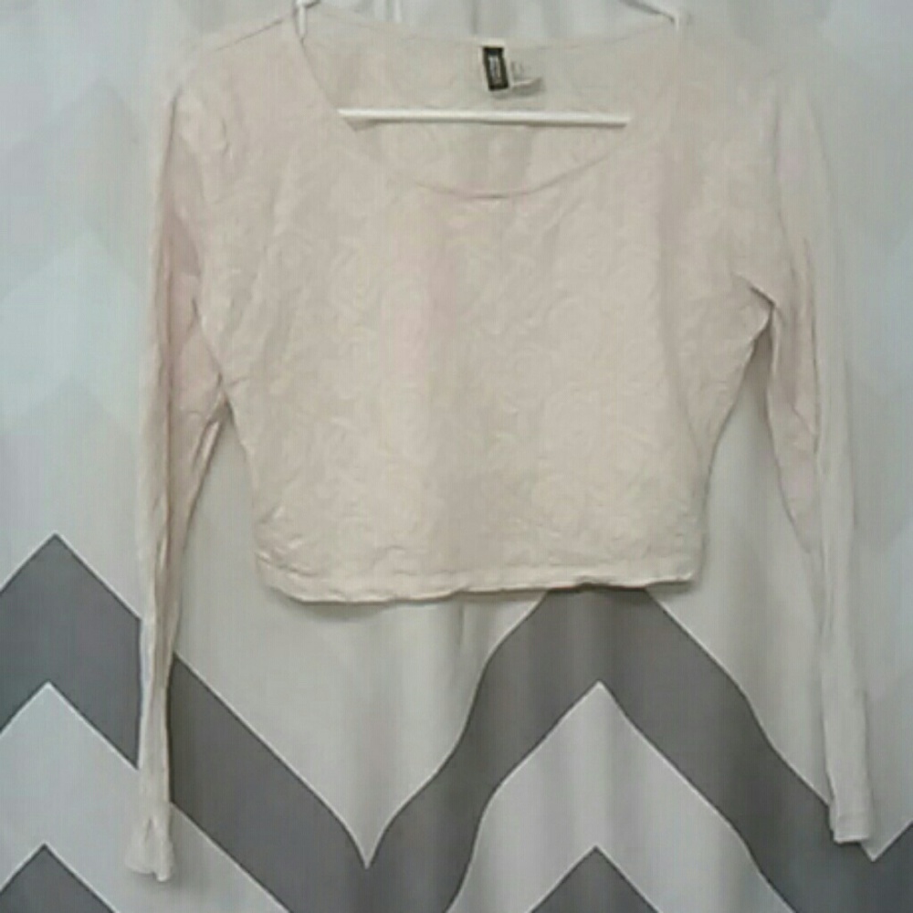 Light Pink Floral Crop Top